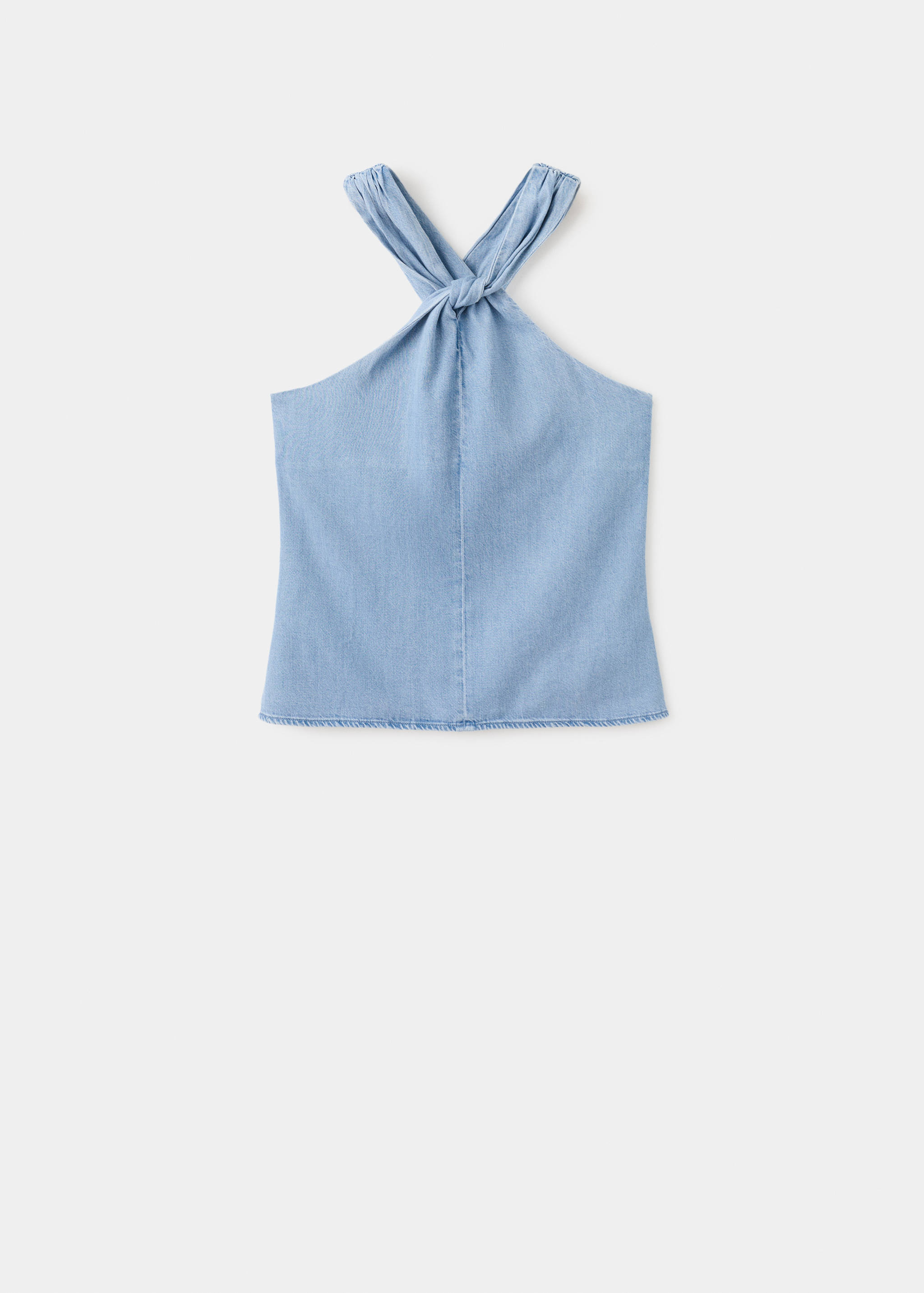 Cross-back strap denim top - Article without model