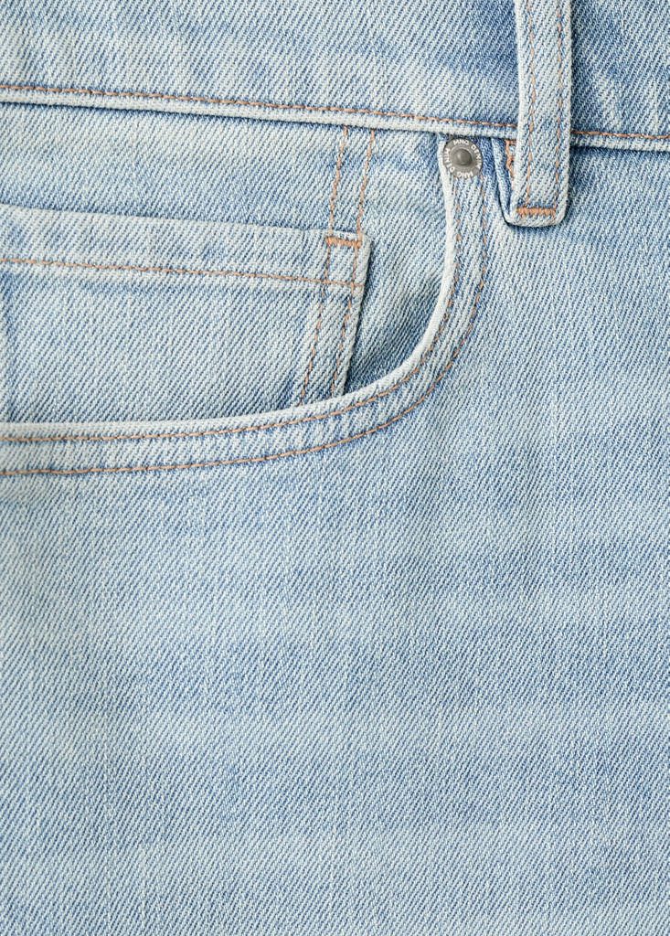 Slim-fit denim bermuda shorts — Light Blue