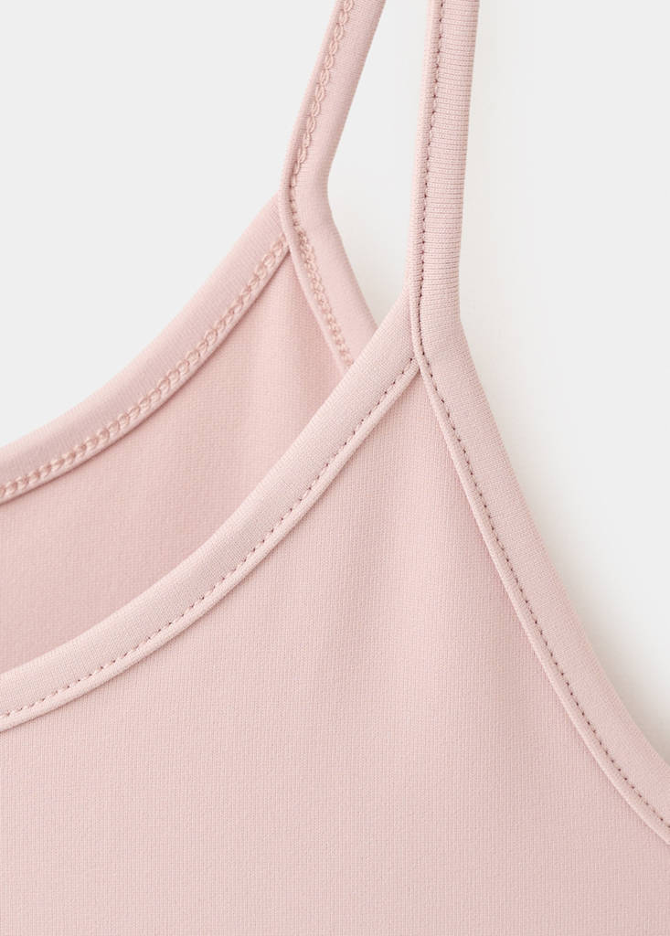 Fitted top with thin straps — Pink