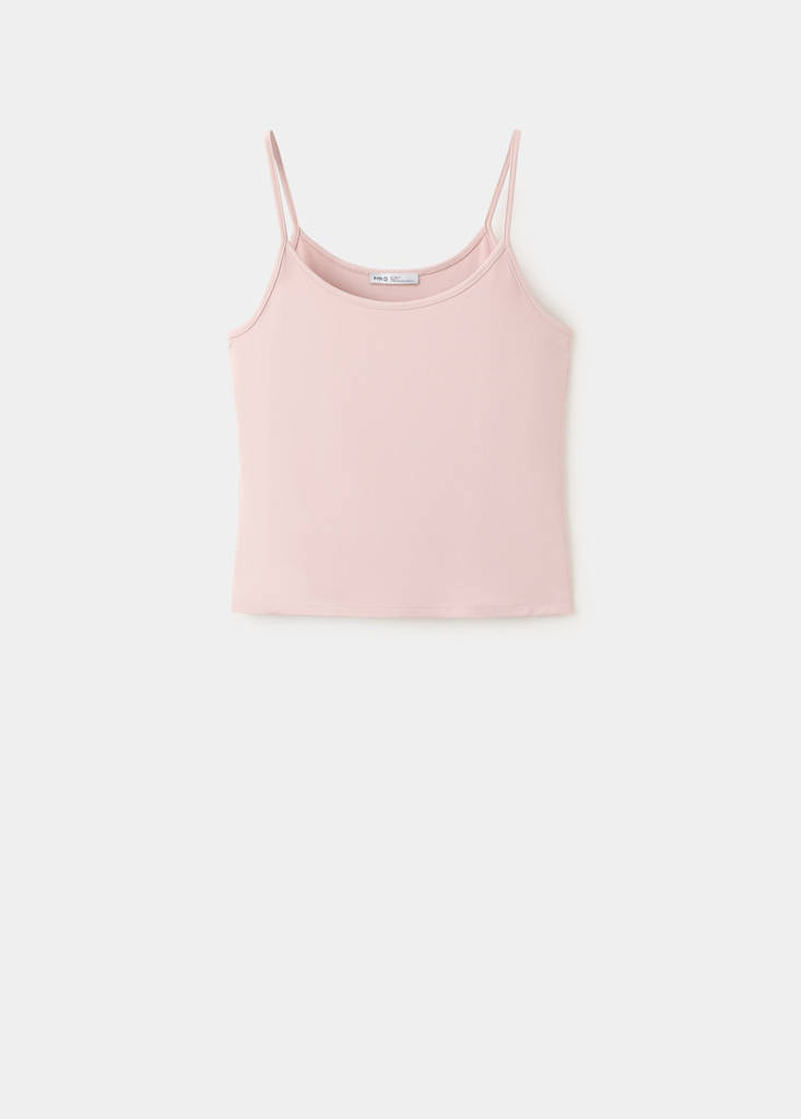 Fitted top with thin straps — Pink