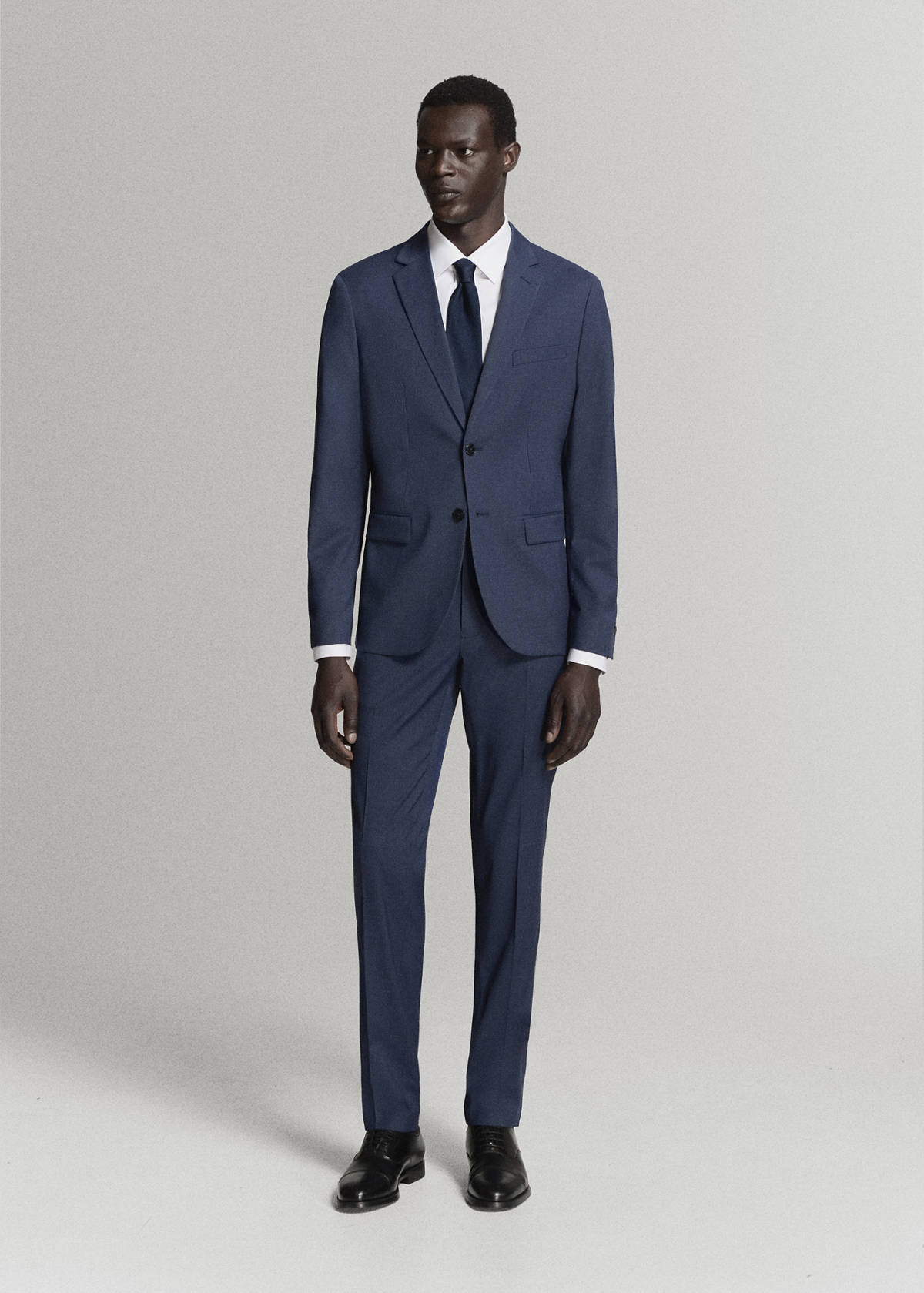 Super slim-fit suit jacket in stretch fabric — Ink Blue