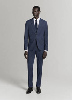 Super slim-fit suit jacket in stretch fabric — Ink Blue 2