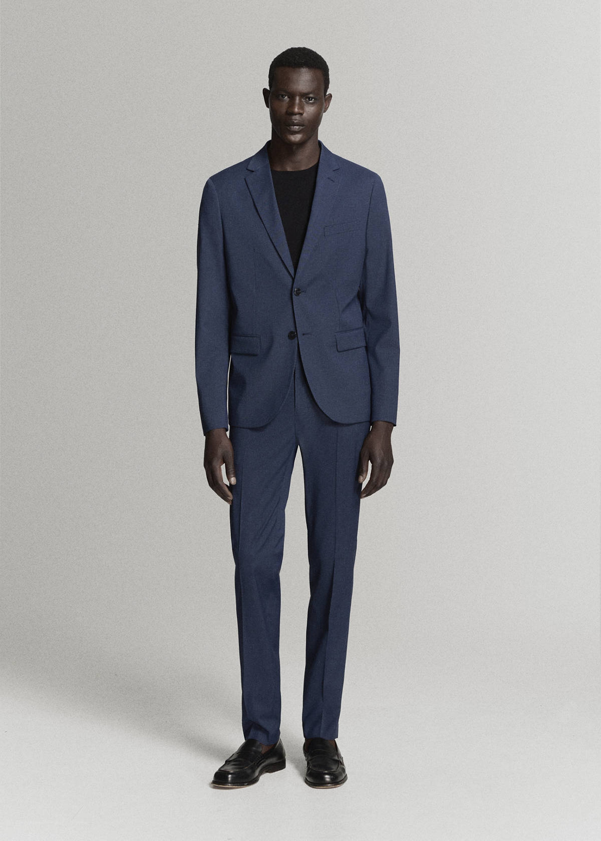 Super slim-fit suit jacket in stretch fabric — Ink Blue