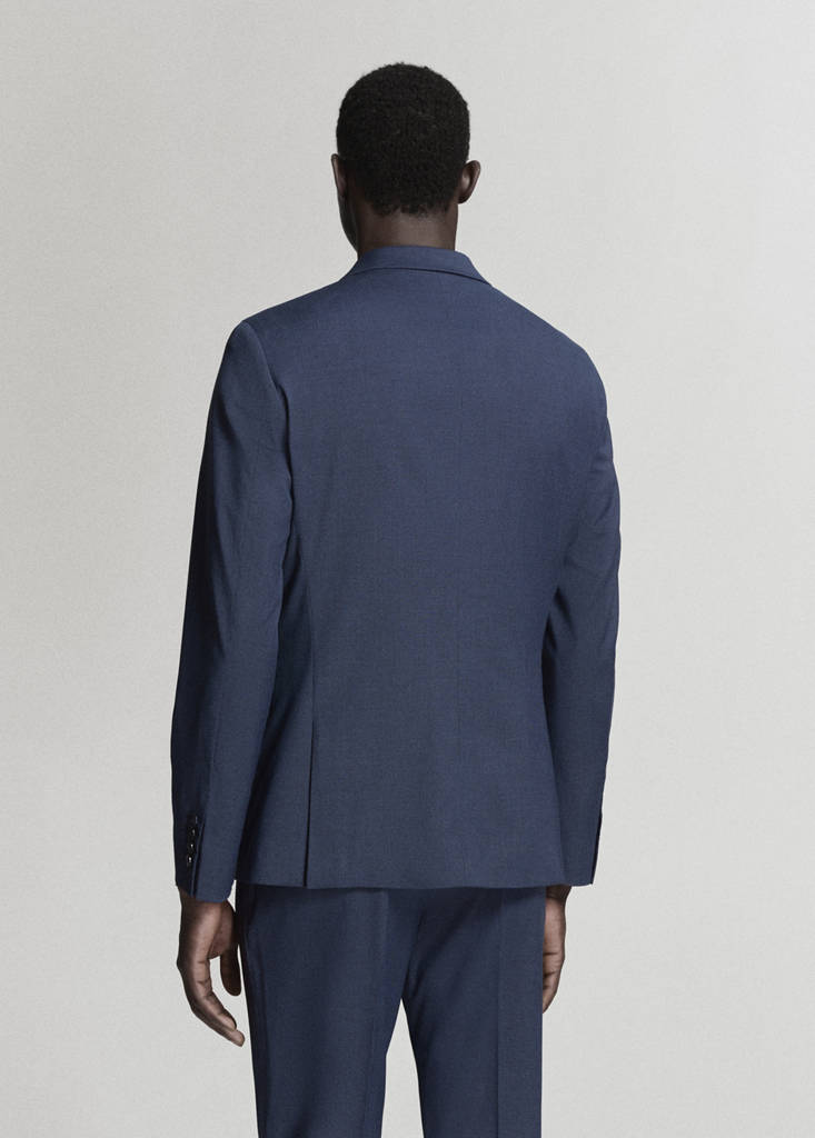 Super slim-fit suit jacket in stretch fabric — Ink Blue