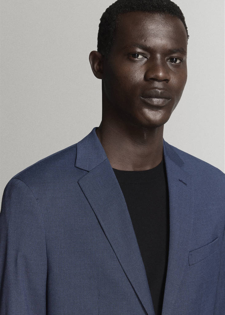 Super slim-fit suit jacket in stretch fabric — Ink Blue