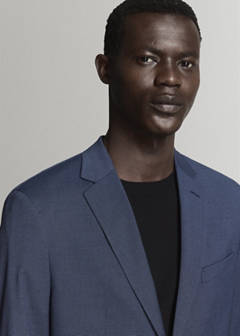 Super slim-fit suit jacket in stretch fabric — Ink Blue 11
