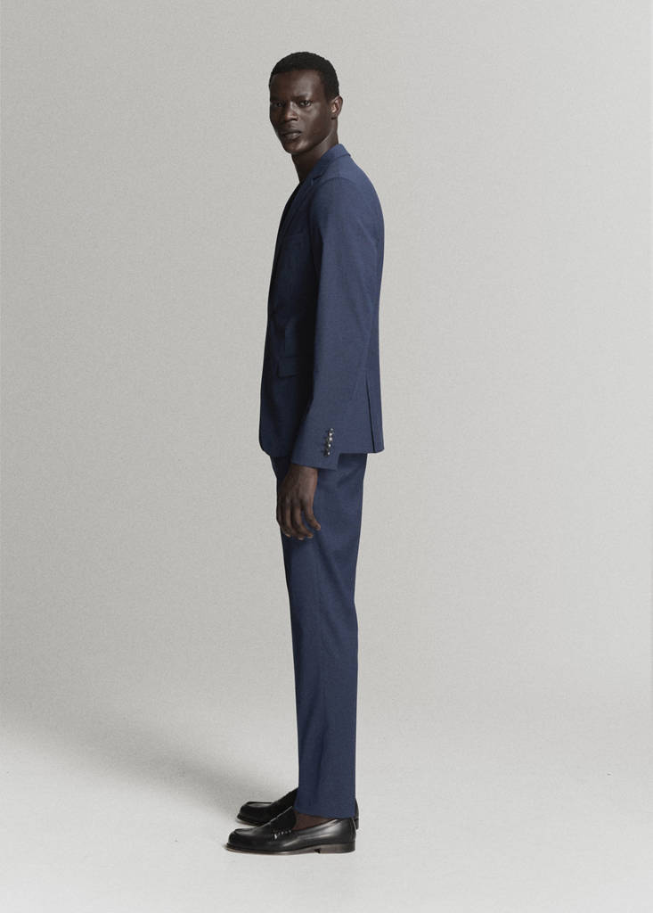 Super slim-fit suit jacket in stretch fabric — Ink Blue