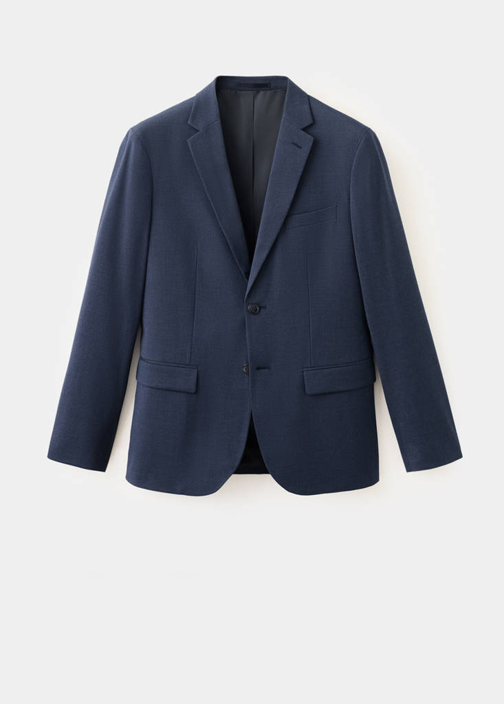 Super slim-fit suit jacket in stretch fabric — Ink Blue