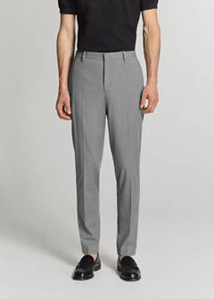 Stretch fabric super slim-fit suit trousers — Grey 10