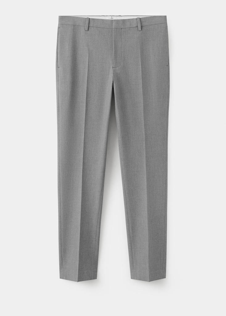 Stretch fabric super slim-fit suit trousers — Grey