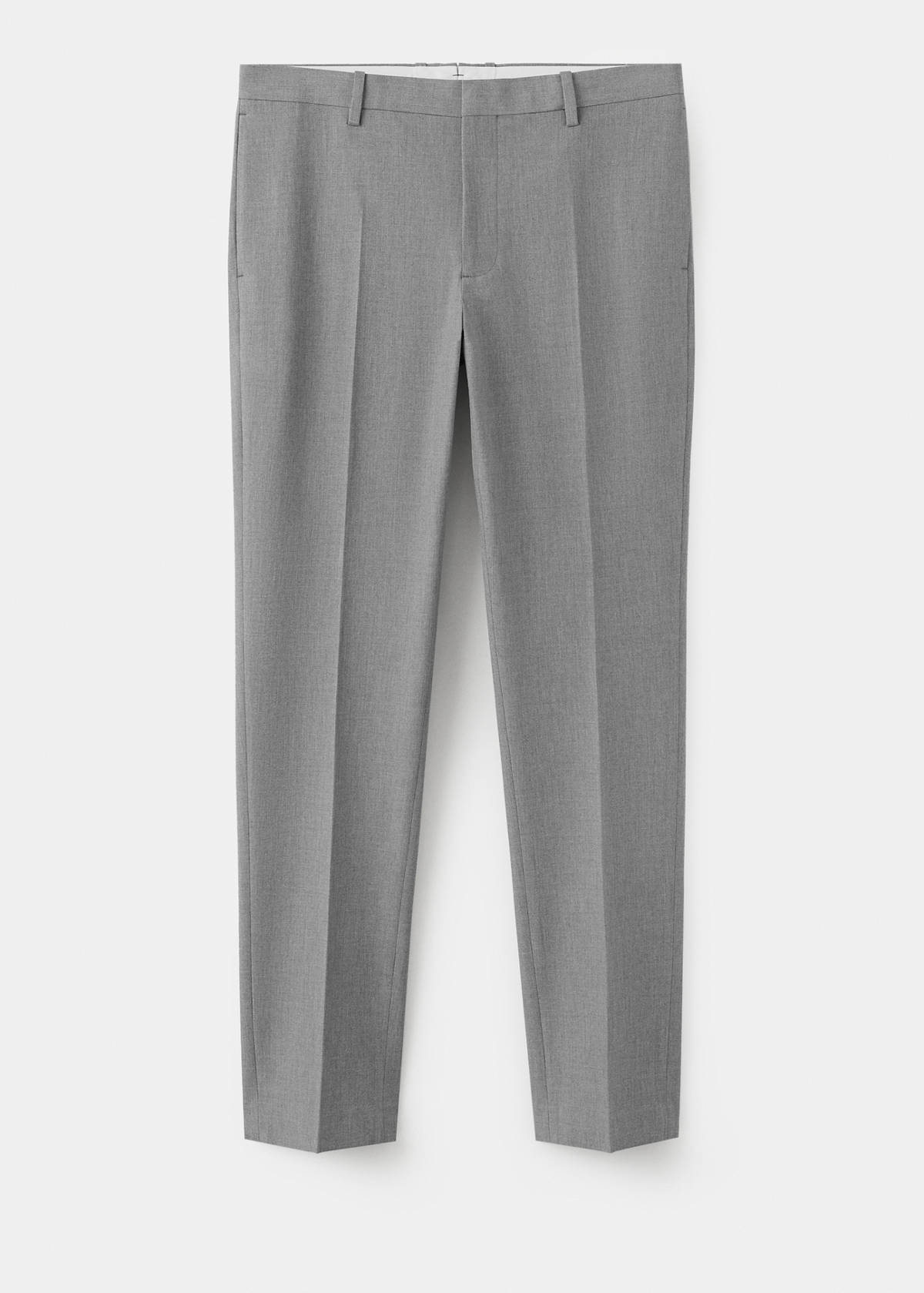Stretch fabric super slim-fit suit trousers — Grey