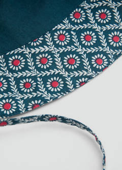Printed cotton hat — Navy 4