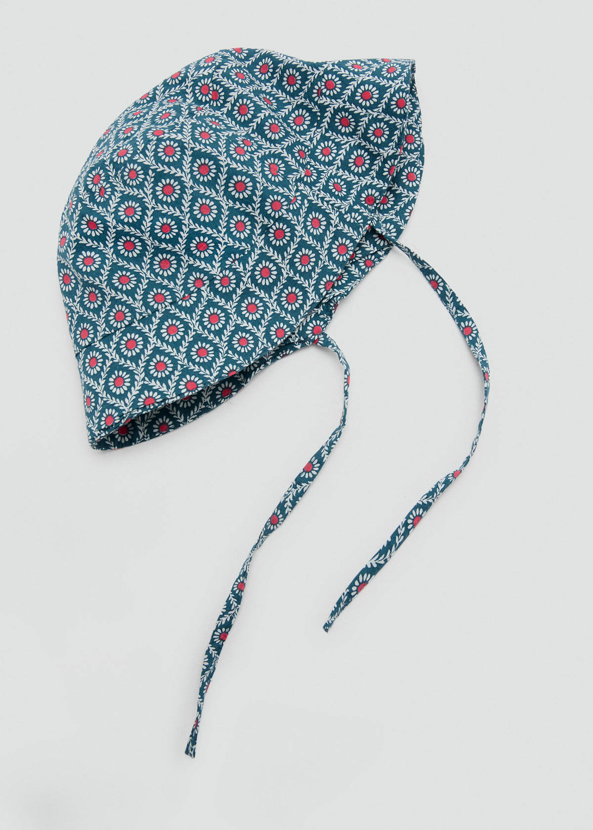 Printed cotton hat — Navy