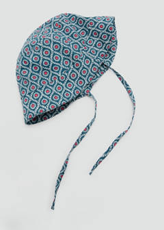 Printed cotton hat — Navy 5