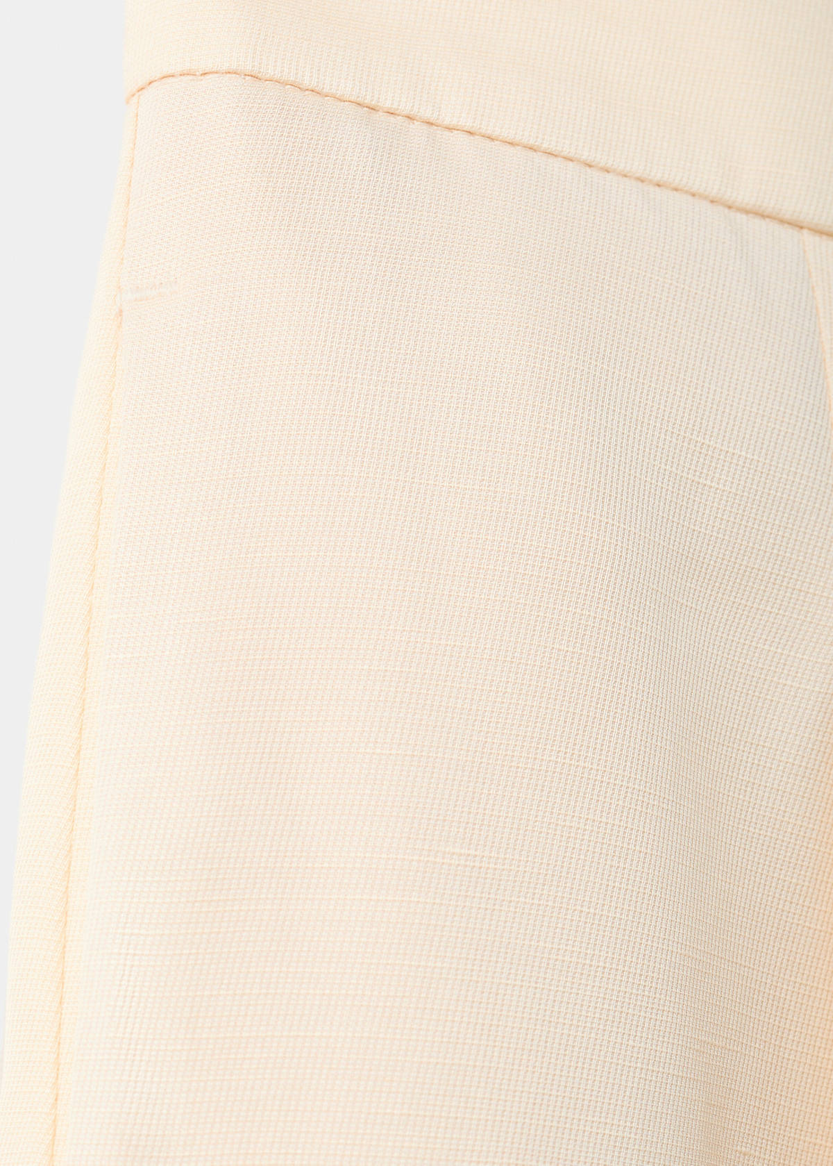 Straight pleat linen trousers — Ecru