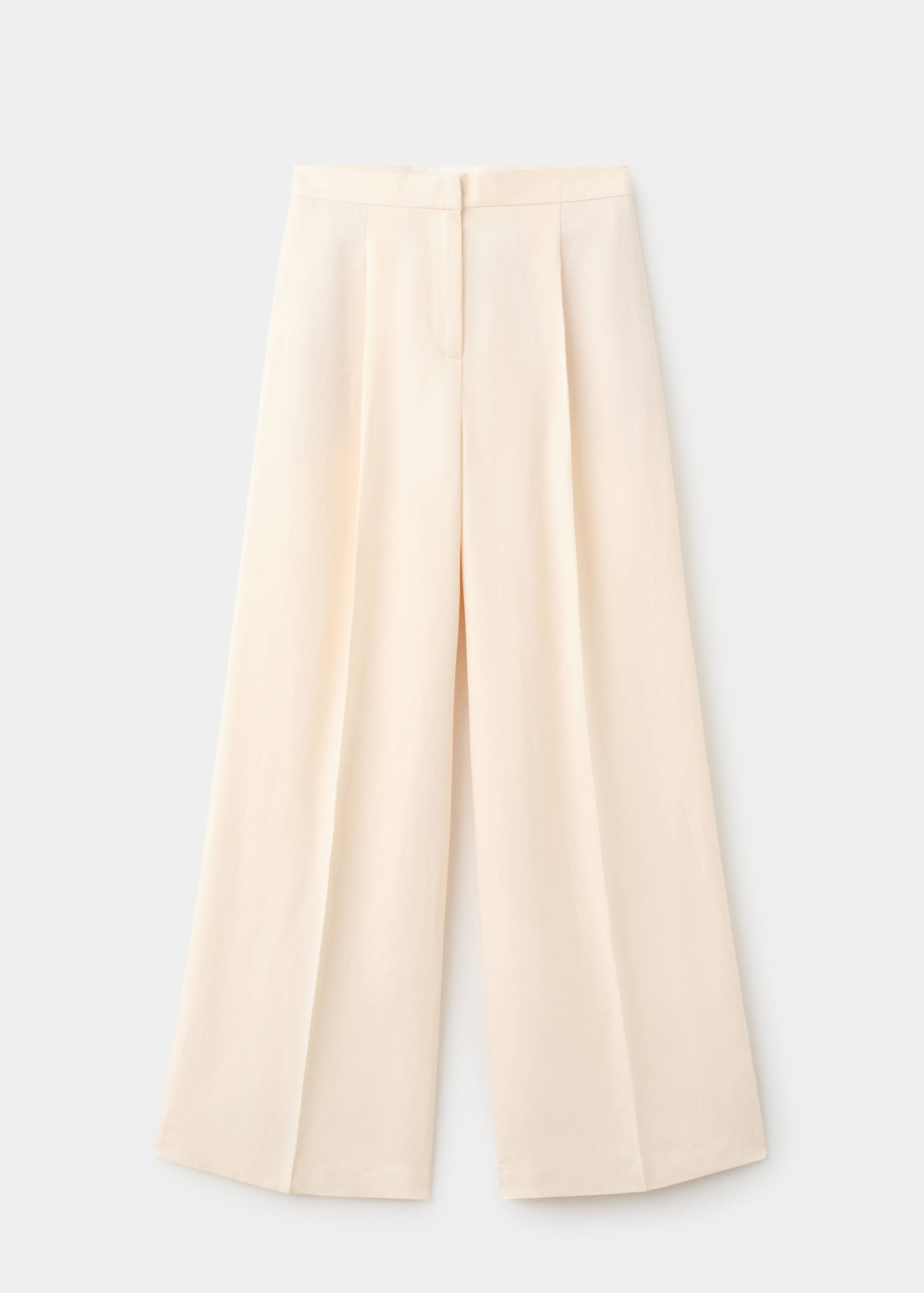 Straight-leg linen pleated pants - Article without model