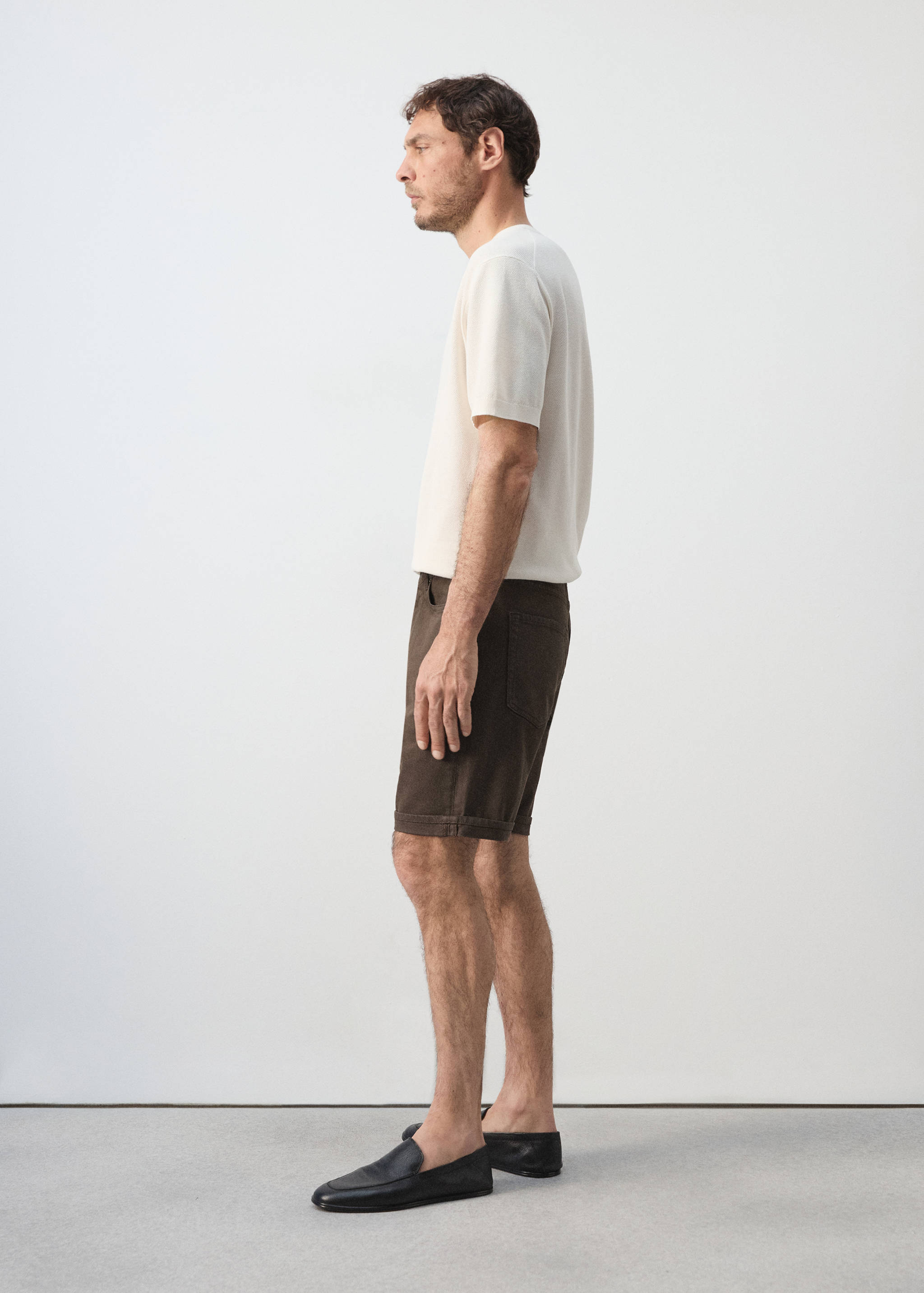 Džínové bermudy slim fit - Detail zboží 2