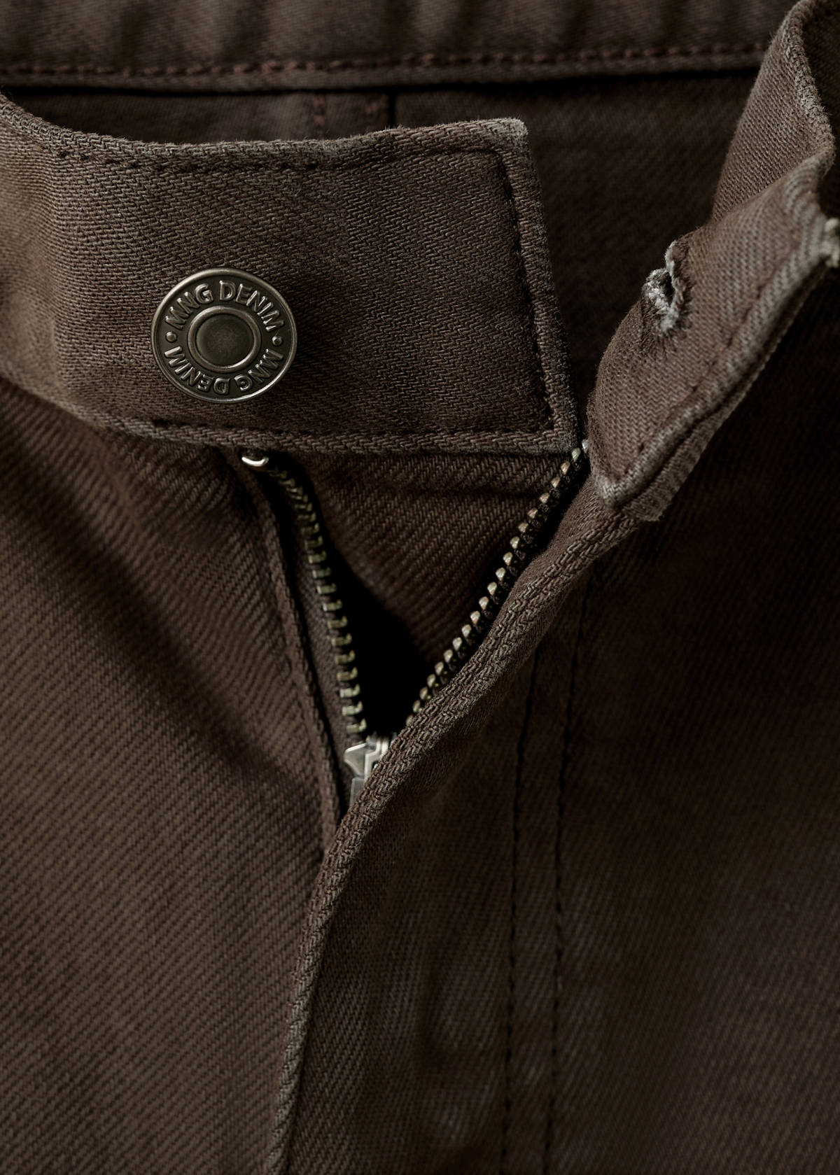 Slim-fit denim bermuda shorts — Chocolate