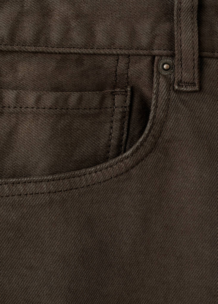 Slim-fit denim bermuda shorts — Chocolate