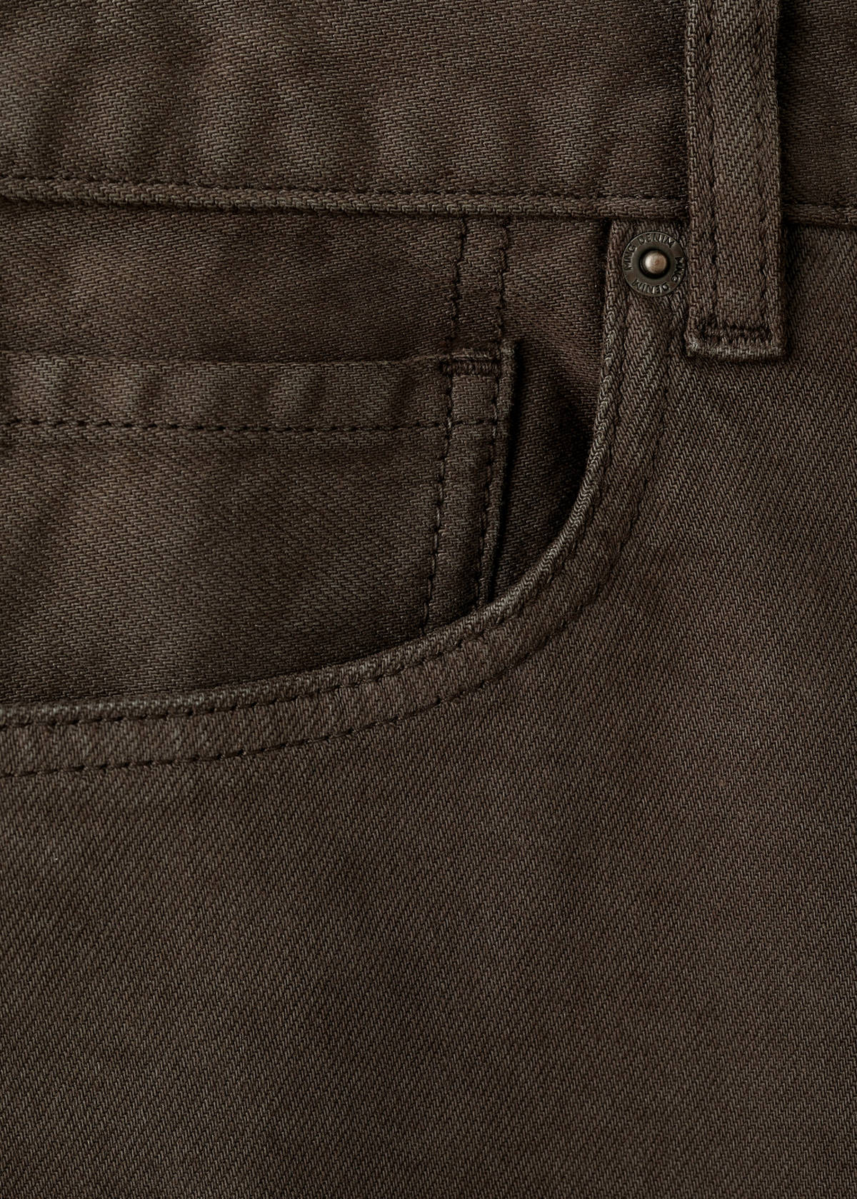 Slim-fit denim bermuda shorts — Chocolate