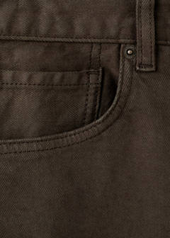 Slim-fit denim bermuda shorts — Chocolate 10