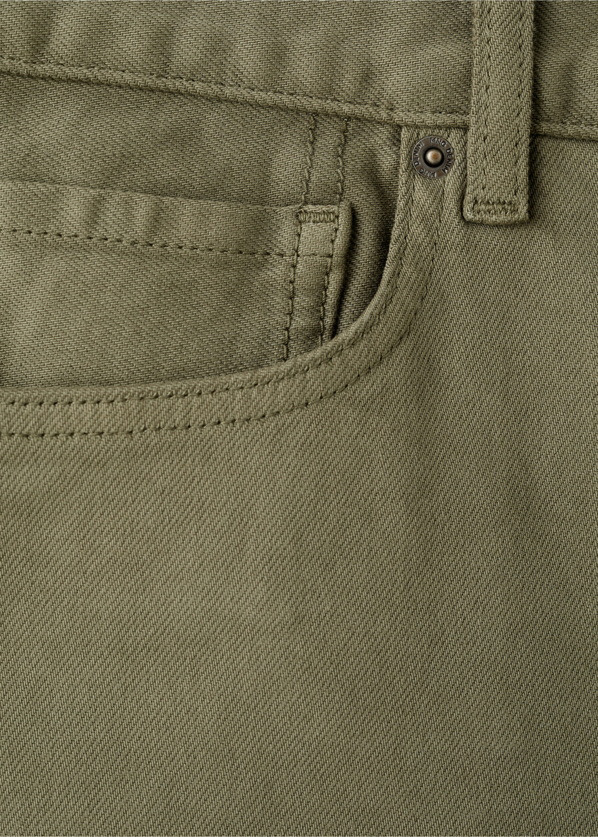 Bermuda en jean slim fit - Détail de l'article 0, Kaki. Ref: 37071418-00.