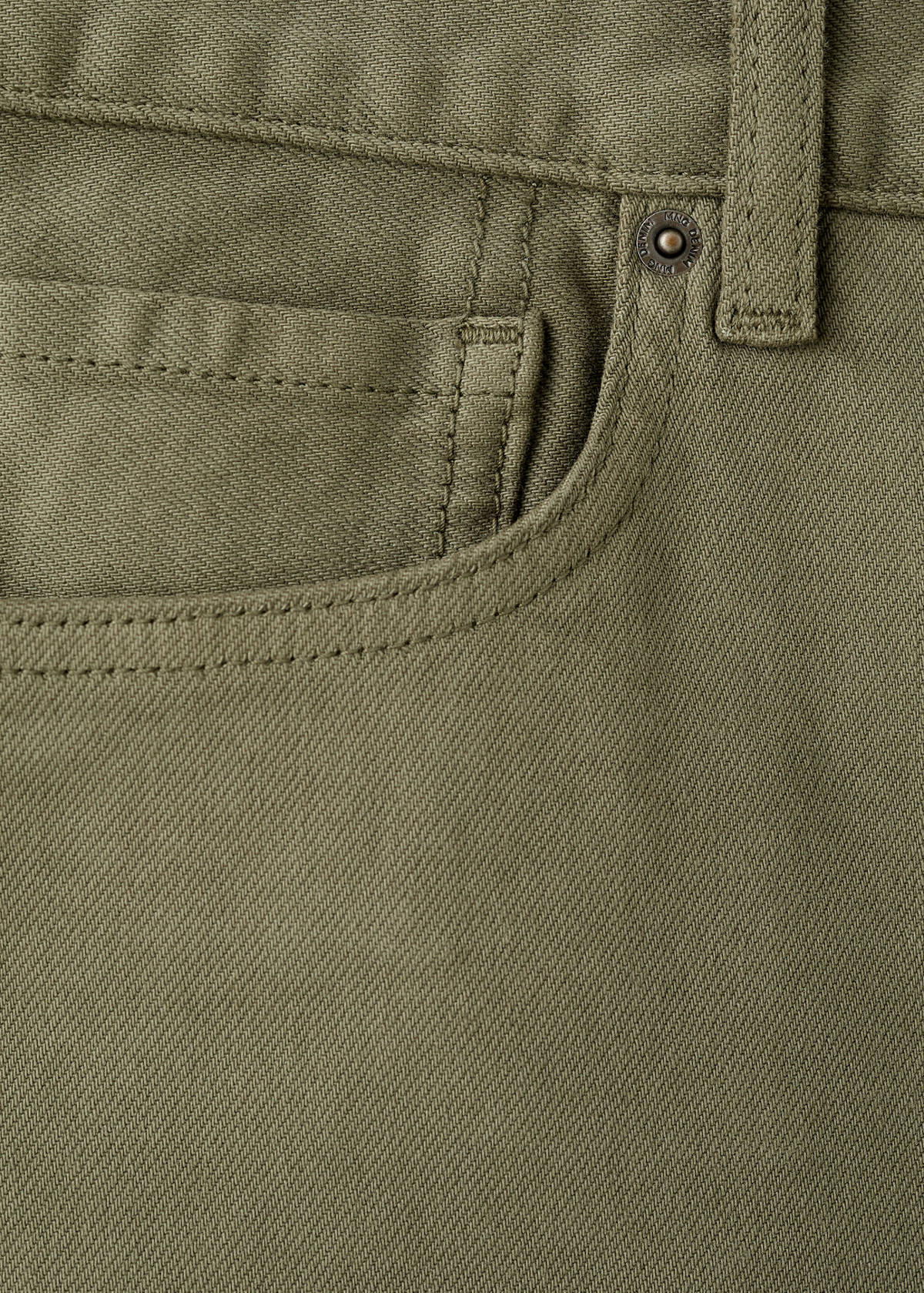 Slim-fit denim bermuda shorts — Khaki