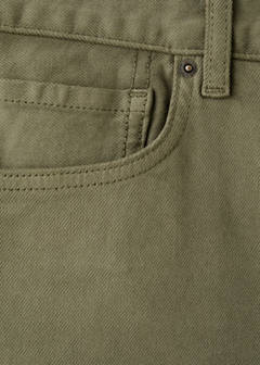 Slim-fit denim bermuda shorts — Khaki 10