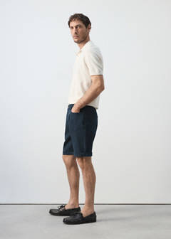 Slim-fit denim bermuda shorts — Navy 5