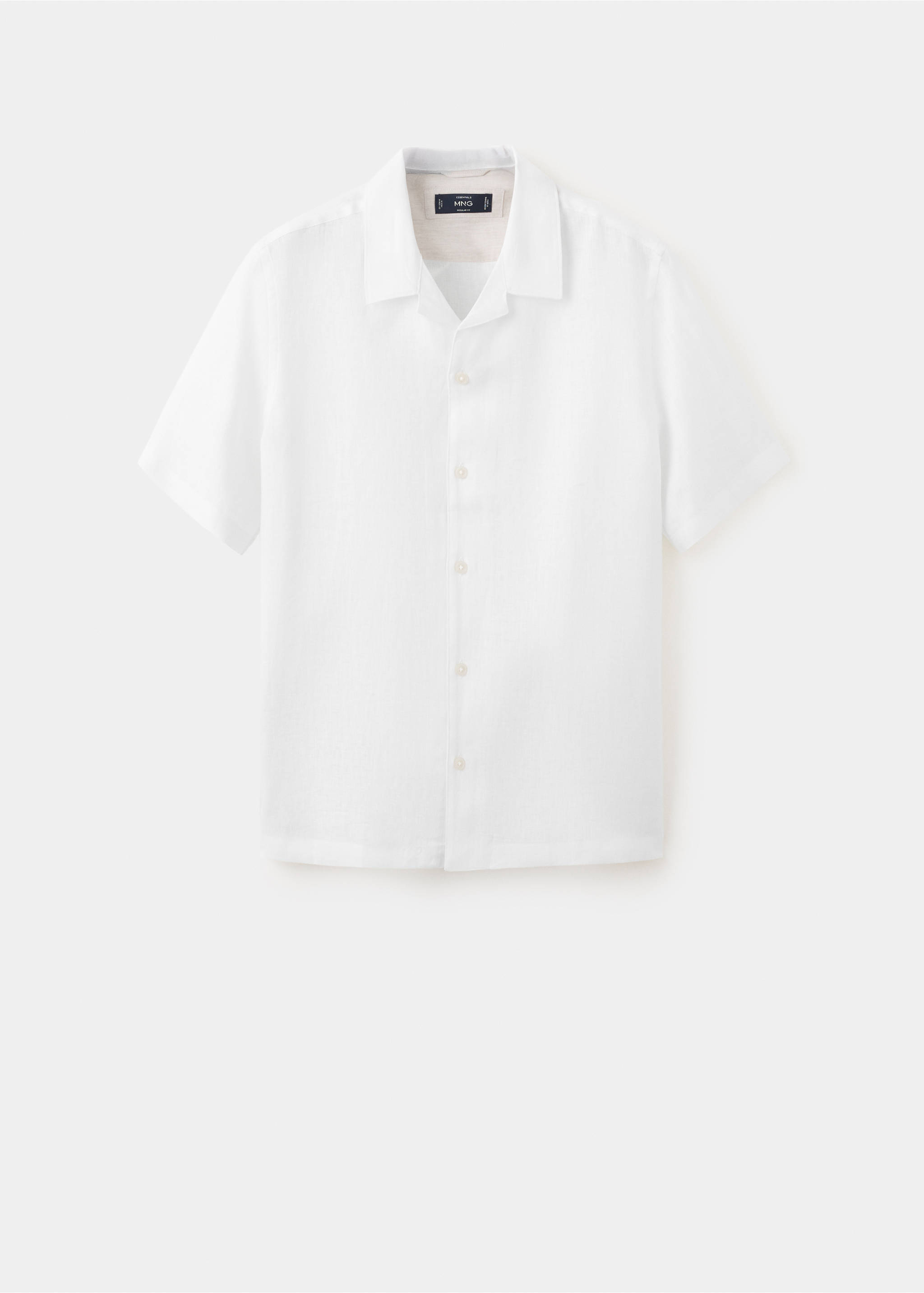 Chemise regular fit 100 % lin - Article sans modèle, Blanc. Ref: 37071421-00.