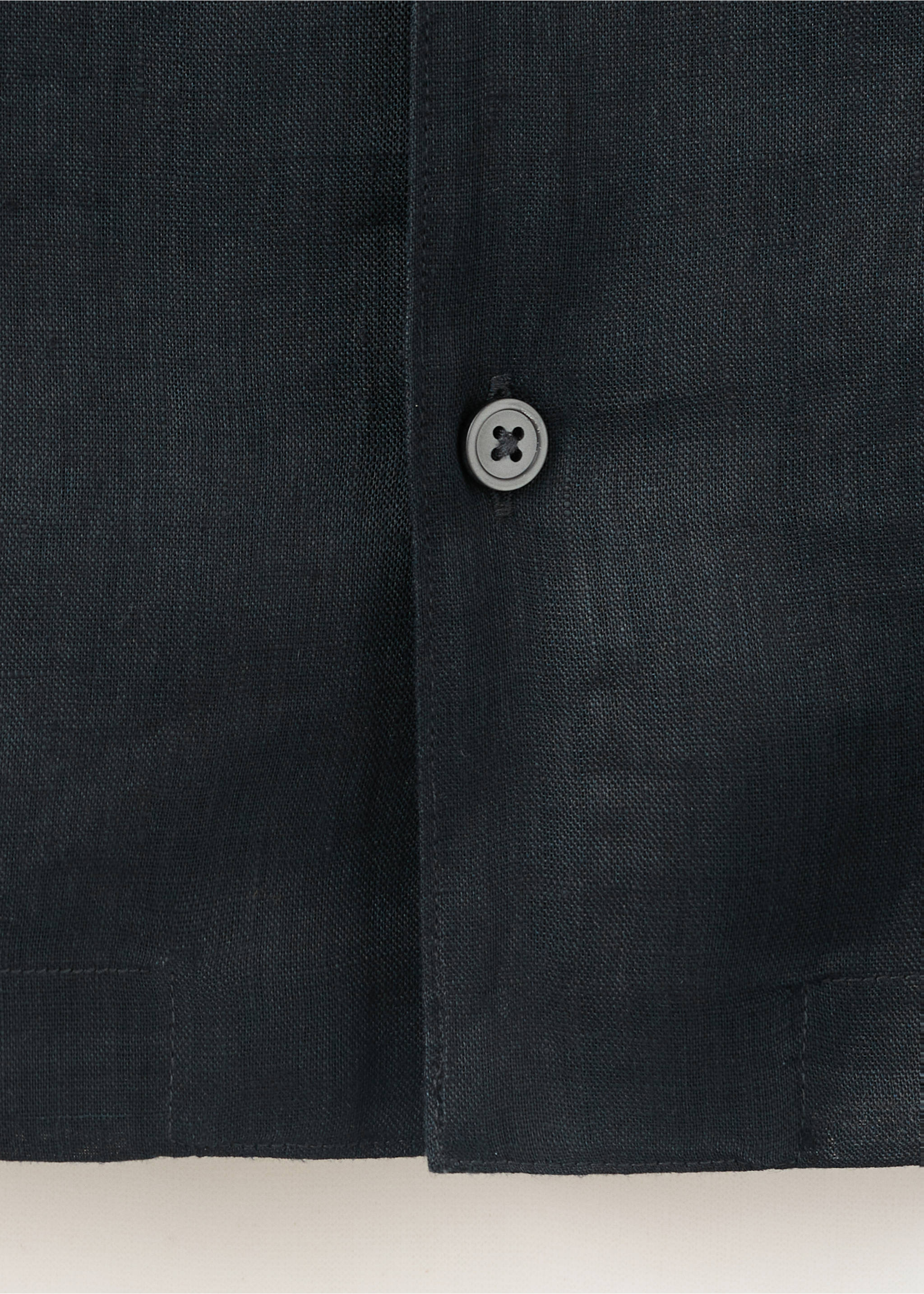 Chemise regular fit 100 % lin - Détail de l'article 0, Bleu marine. Ref: 37071421-00.