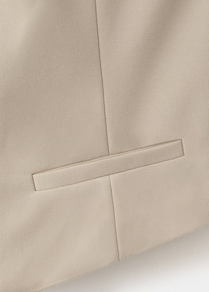 Halter-neck gilet with buttons — Sand