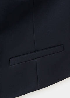 Halter-neck gilet with buttons — Navy 7