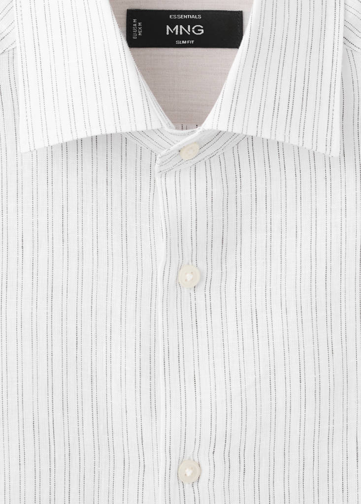 100% linen slim-fit shirt - thumbnail 7