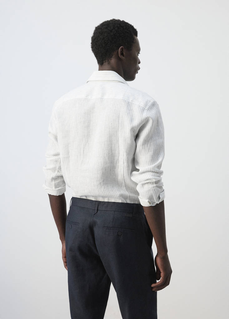 100% linen slim-fit shirt - thumbnail 10