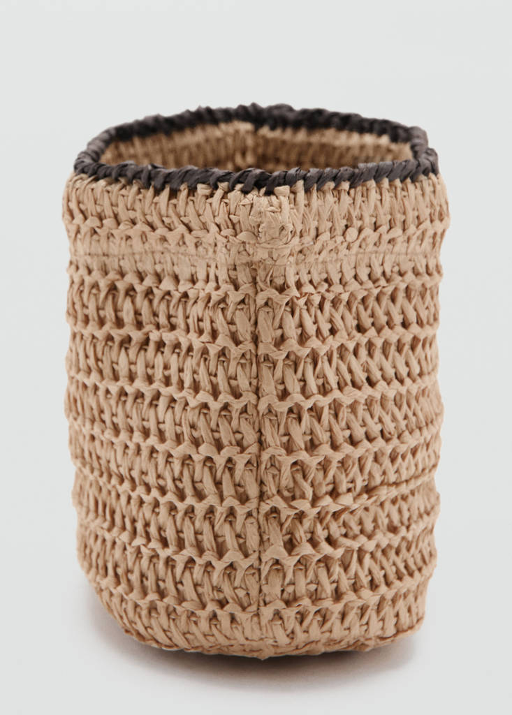Natural fibre pouch — Beige