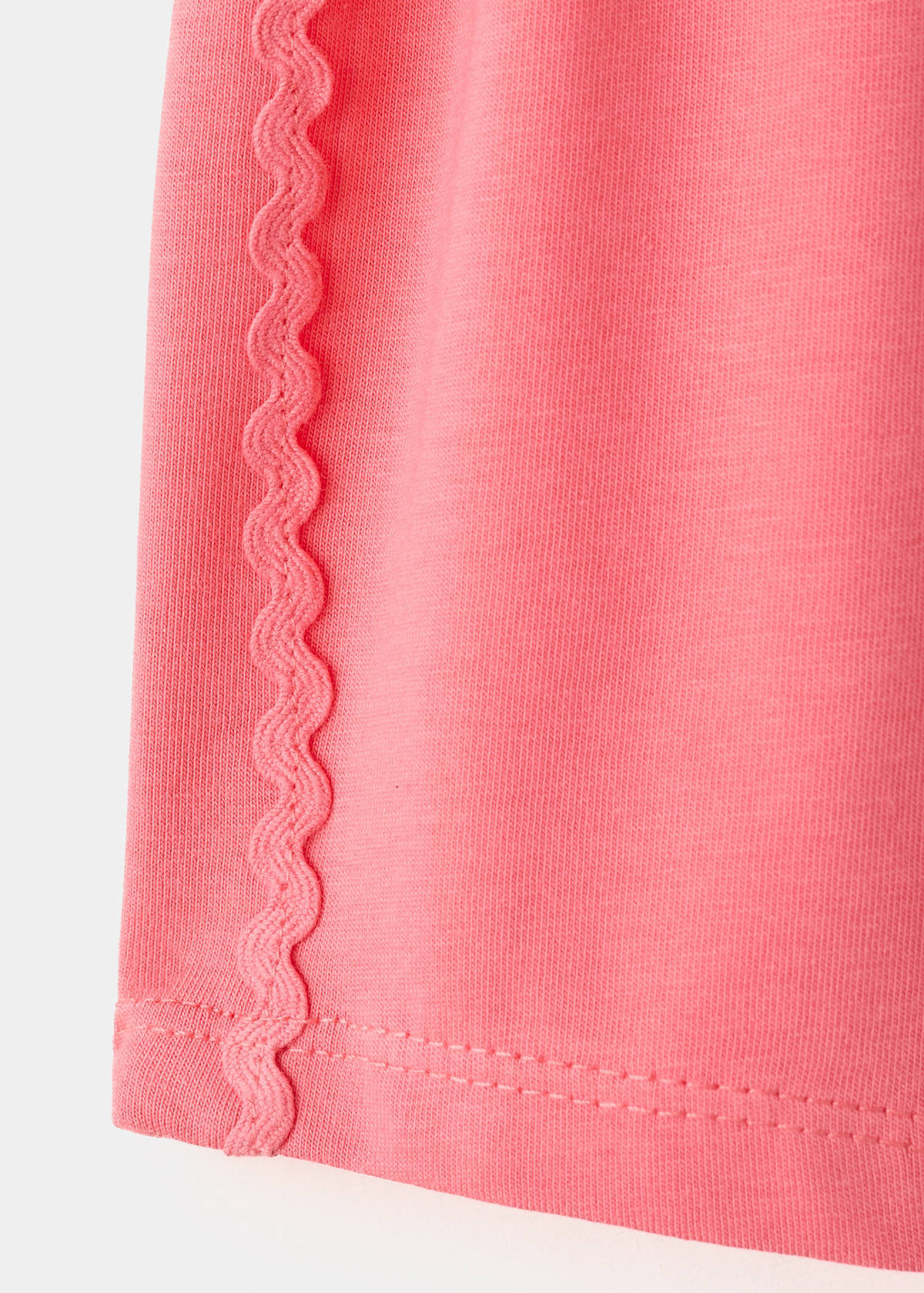Cotton shorts with tie — Coral Red