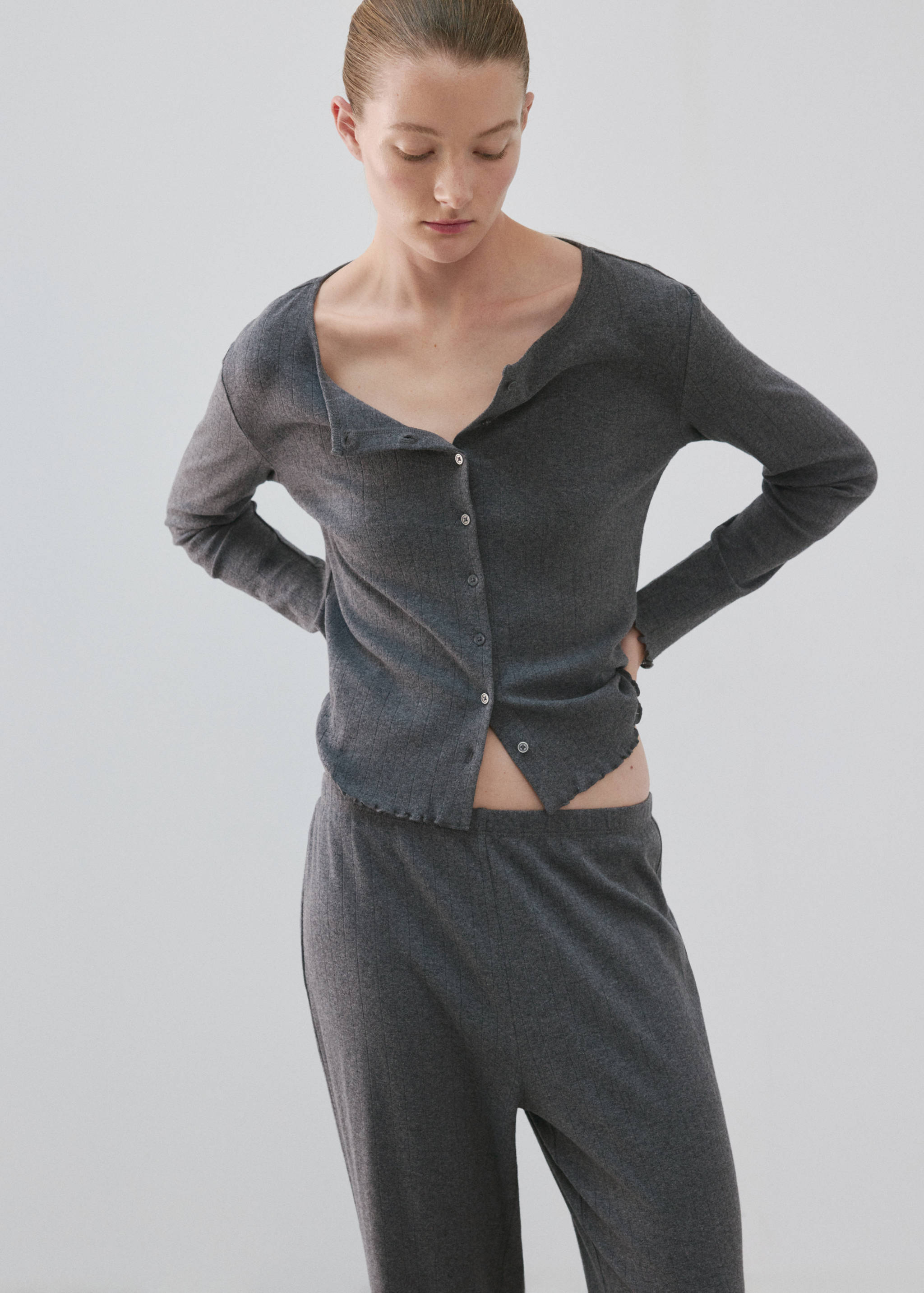 Pantalon de pyjama en coton ajouré - Détail de l'article 3