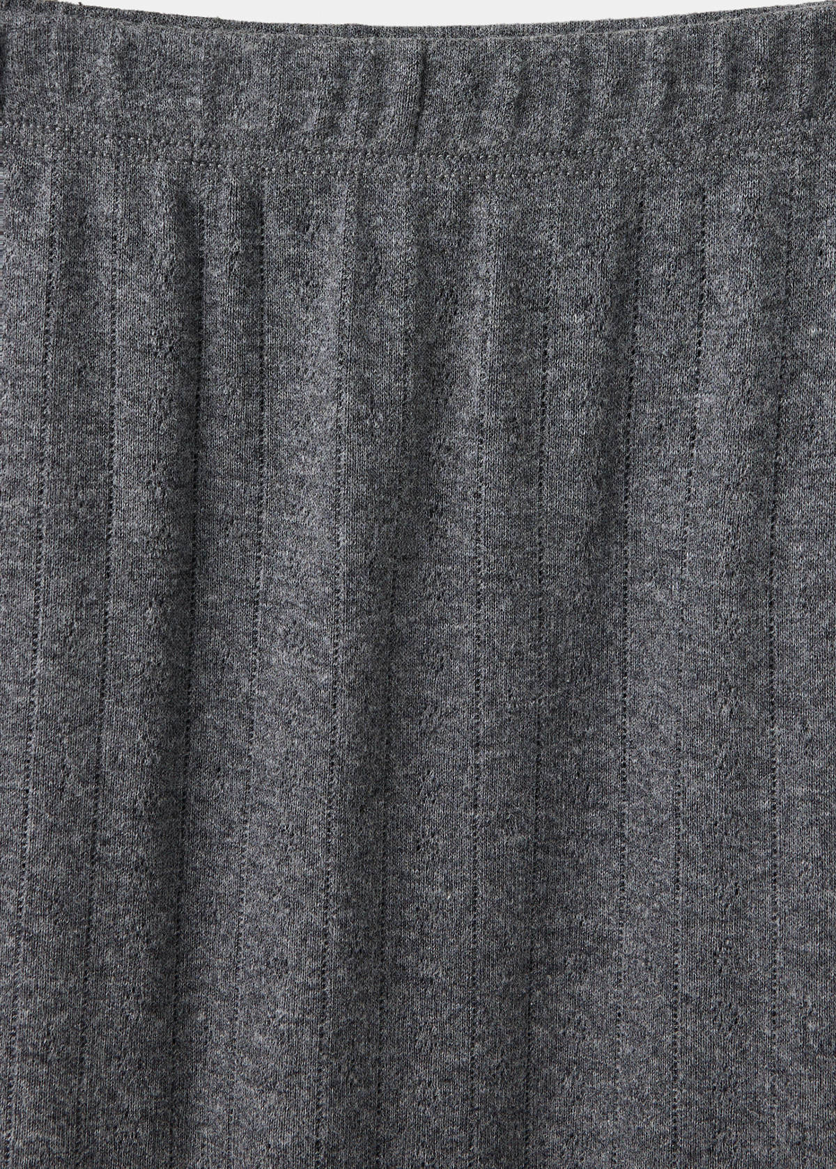 Open-knit cotton pyjama bottoms — Grey