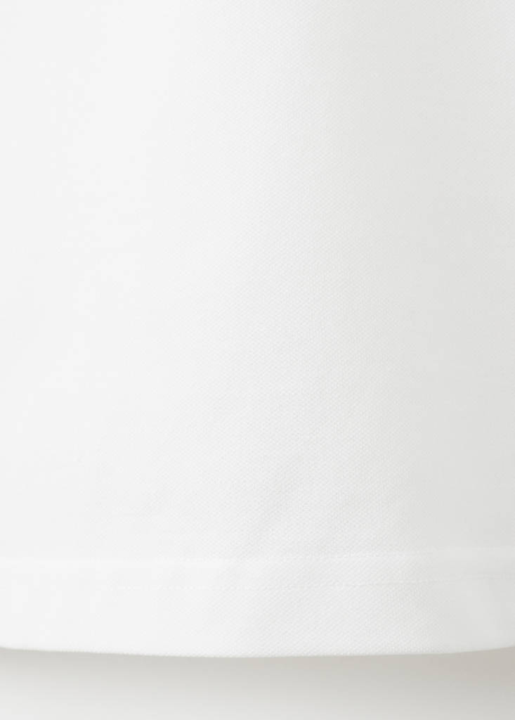 Slim fit cotton piqué blend polo — White