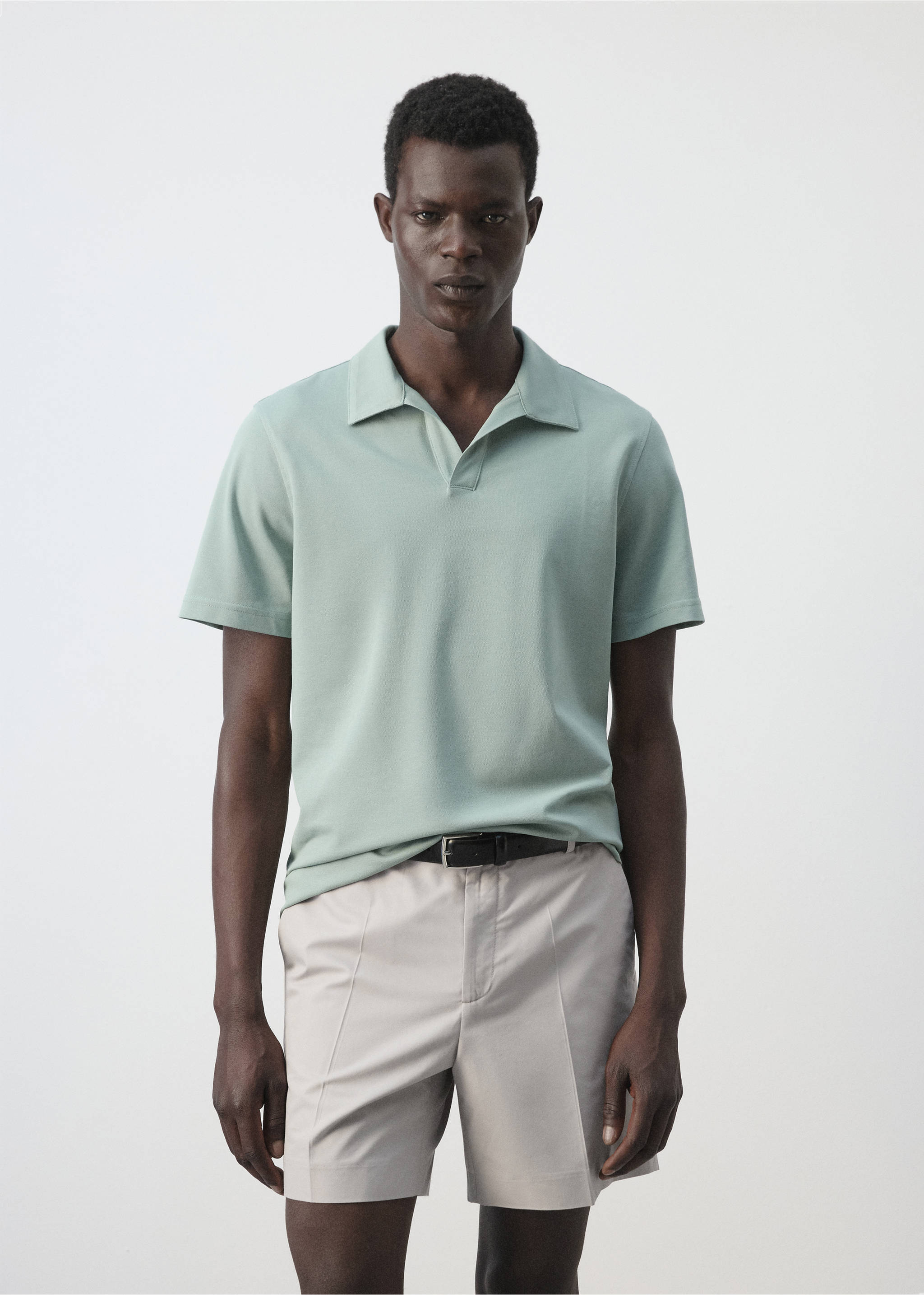 Polo piqué slim fit - Pla mig, Maragda. Ref: 37071433-00.