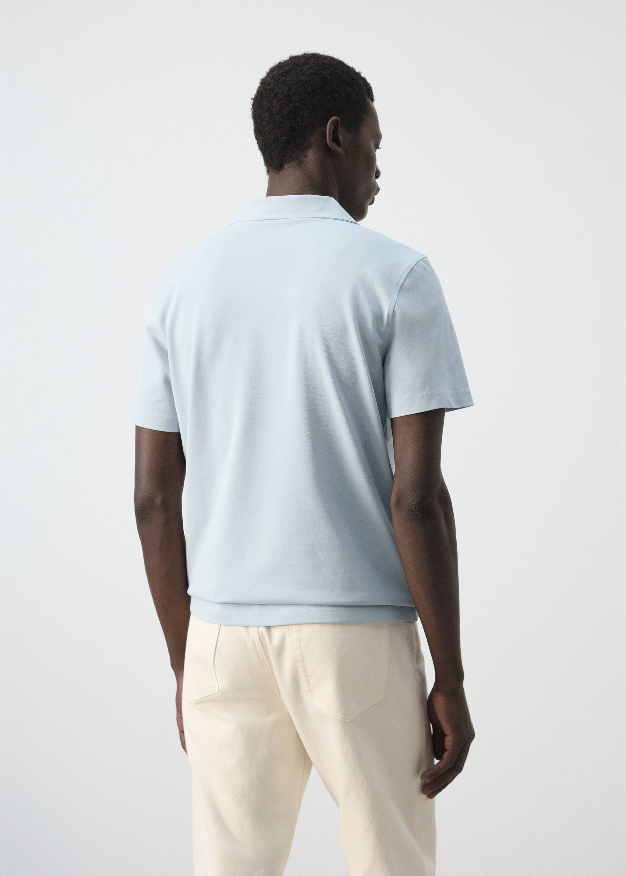 Polo piqué slim fit - Revers de l'article