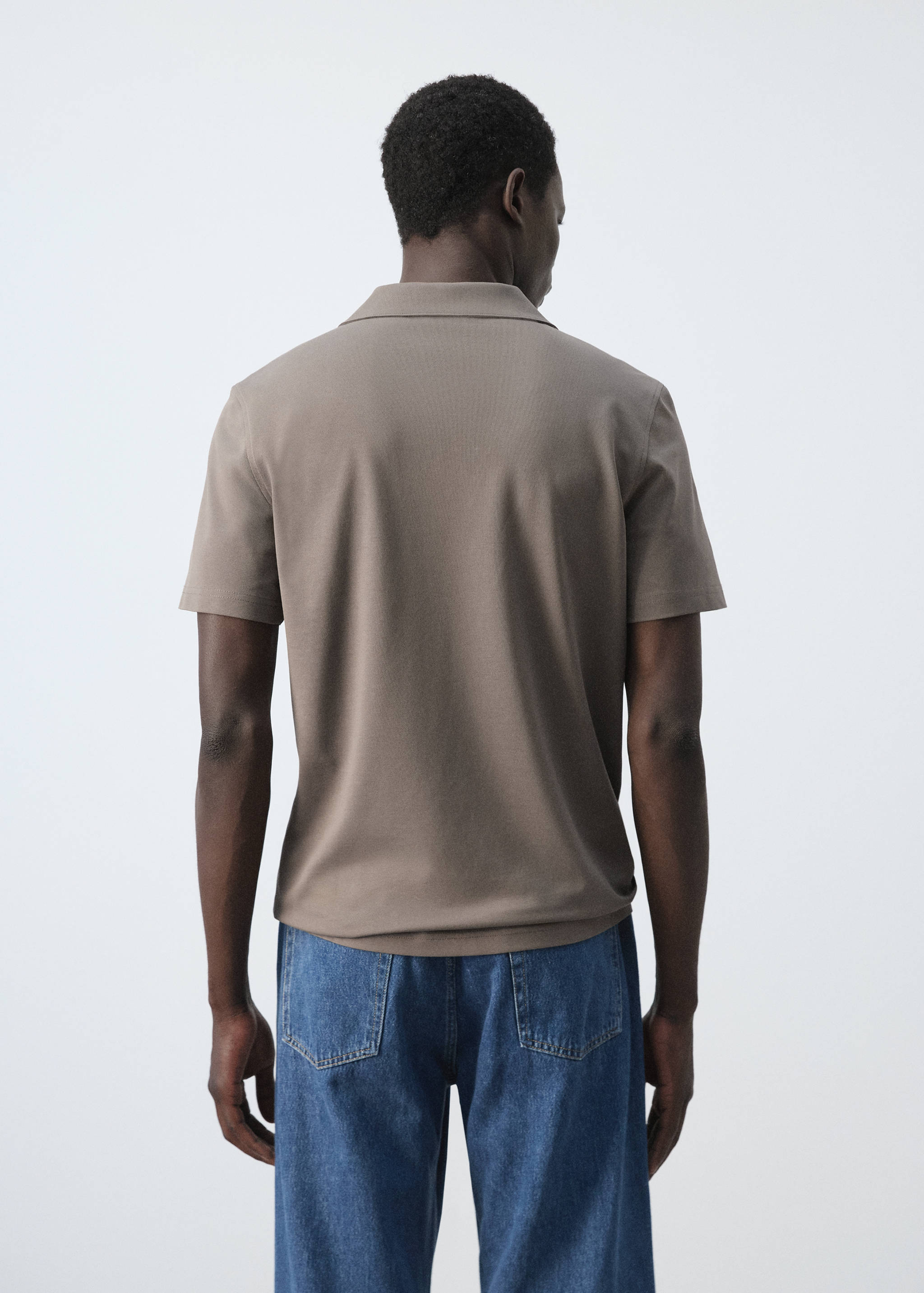 Polo piqué slim fit - Revers de l'article