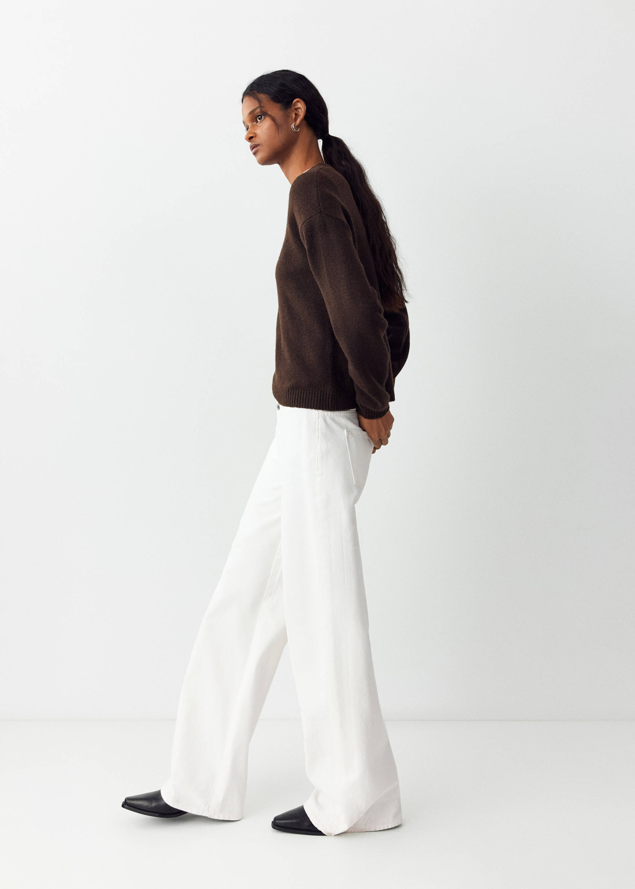 Low-waist wide-leg jeans - Details of the article 1