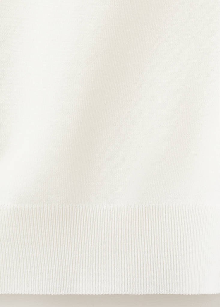Knitted polo shirt with zip — Off White