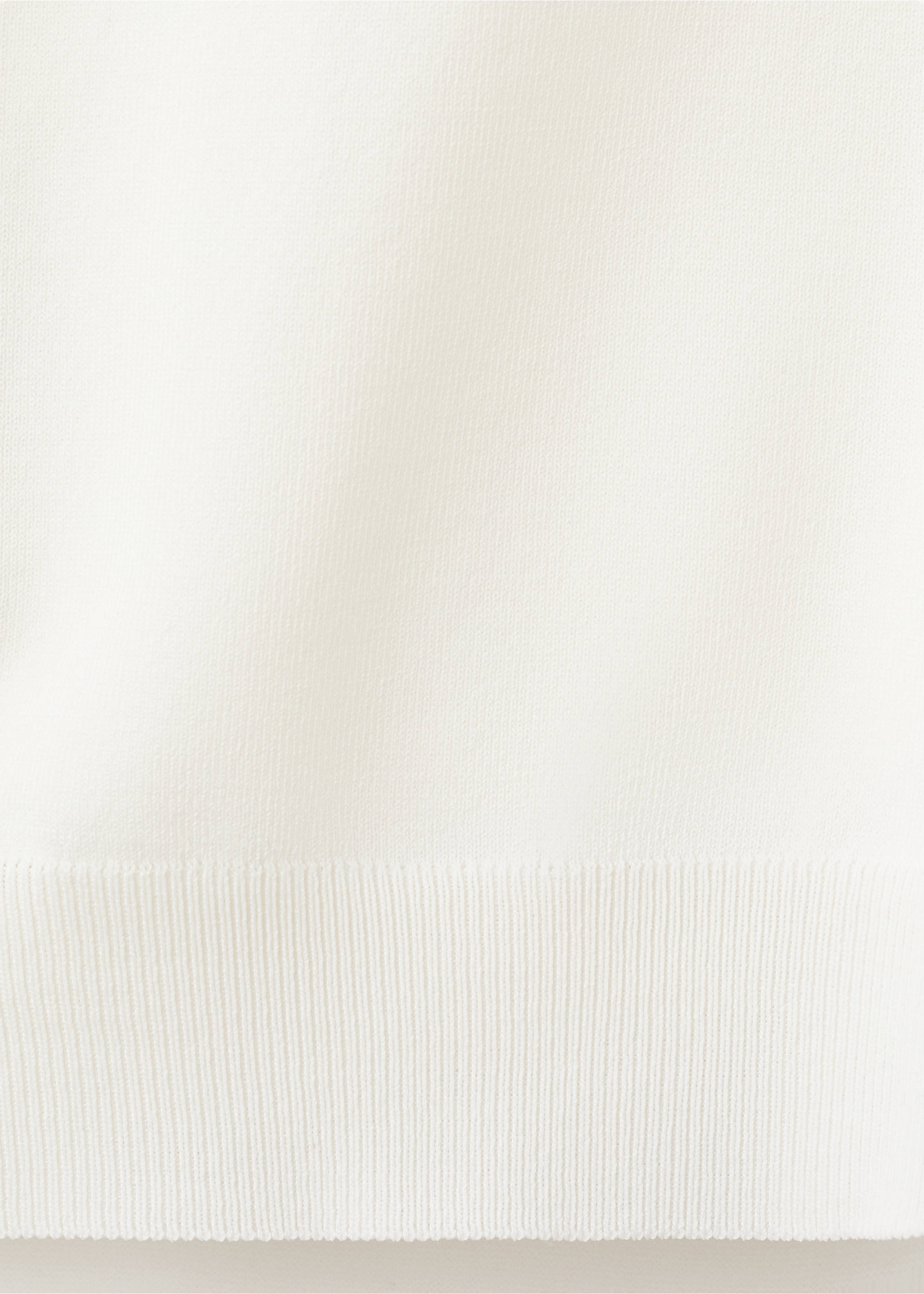 Knitted polo shirt with zip - Details of the article 0, Off White. Ref: 37071436-00.
