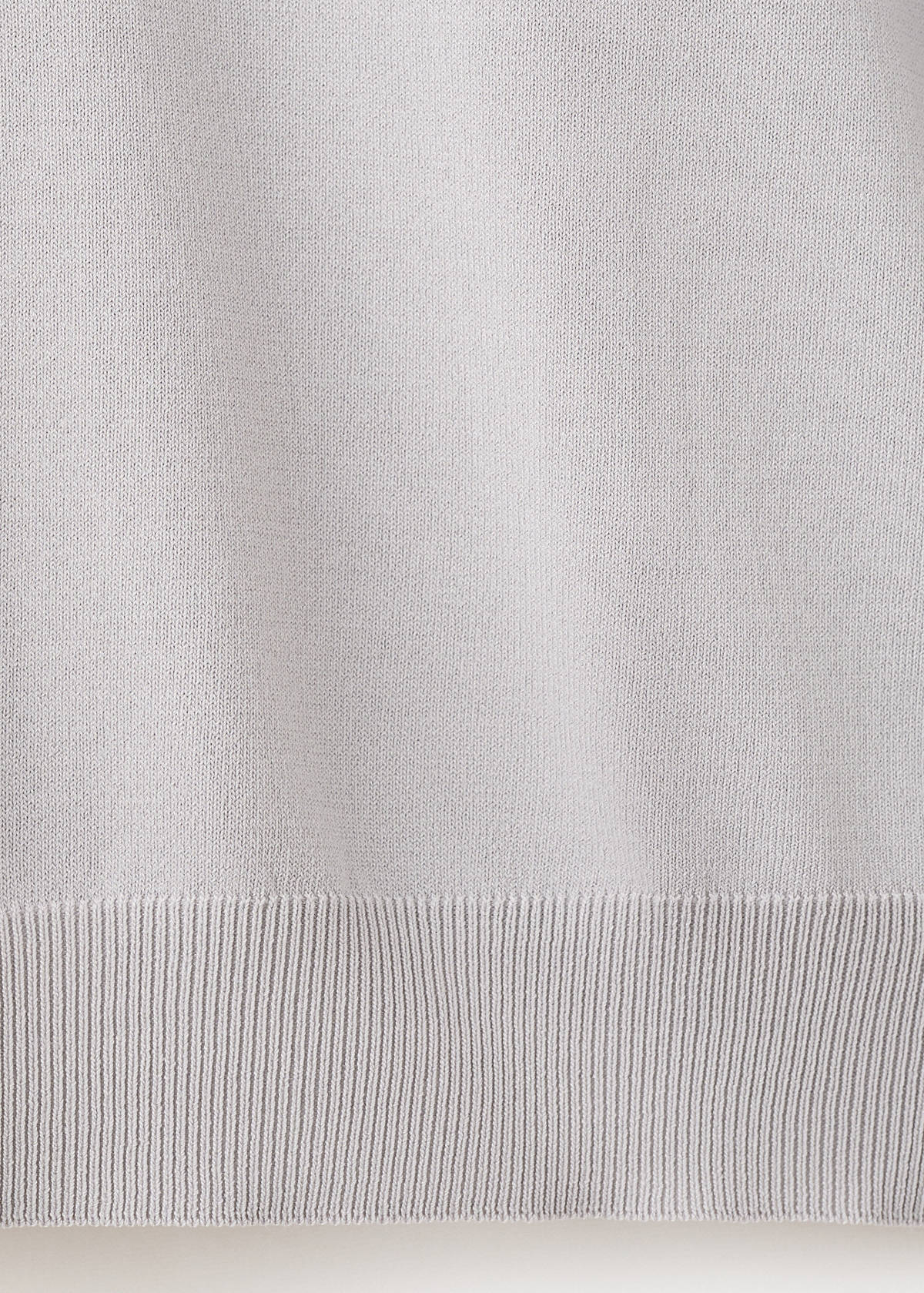 Knitted polo shirt with zip — Ice Grey