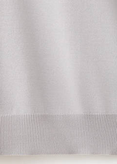 Knitted polo shirt with zip — Ice Grey 8