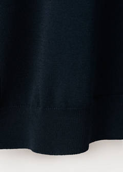 Knitted polo shirt with zip — Navy 9