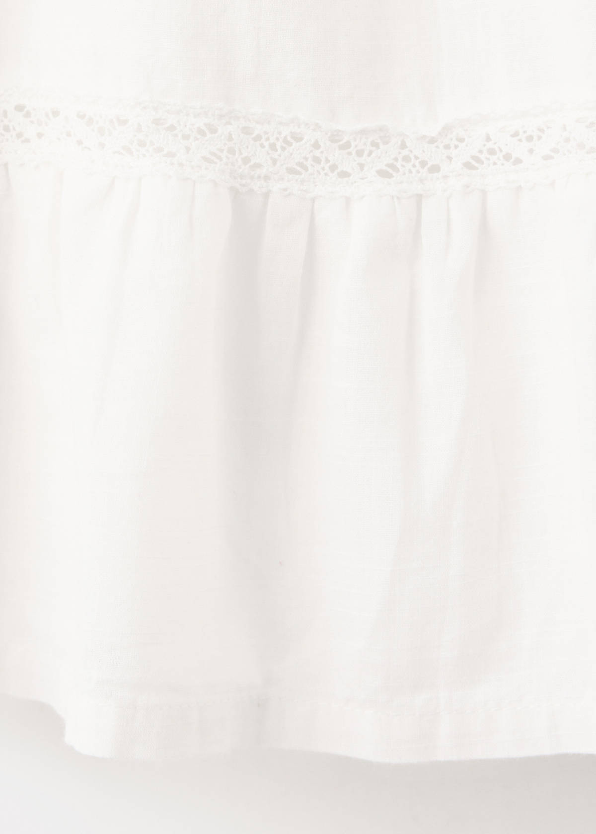 Cotton dress with bead embellishment — Off White